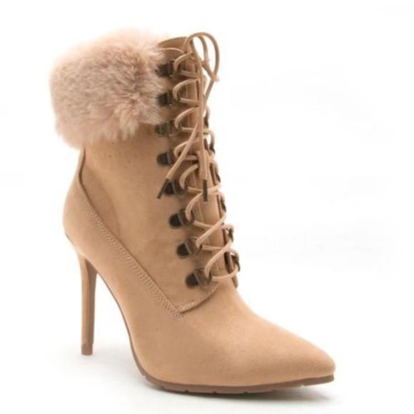 FAUX SUEDE FUR LACEUP BOOTS Last One! - Picture 3 of 6